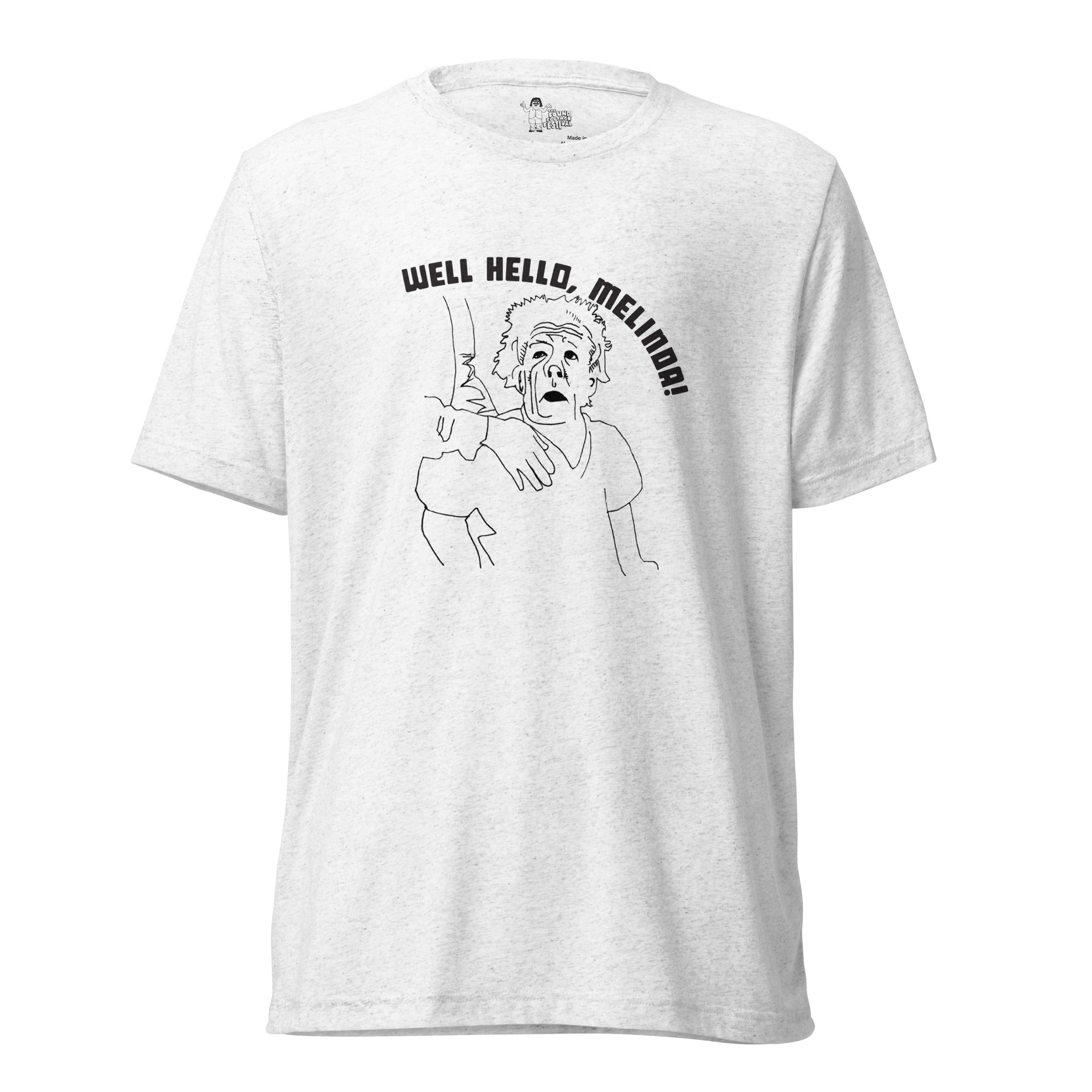 【riAndco】[M] Hello Tee White unisex-tri-blend-t-shirt-solid